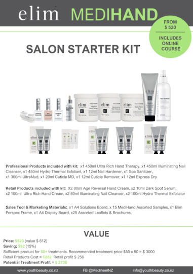 Elim MediHand SALON Starter Kit (Retail & Prof) image 0